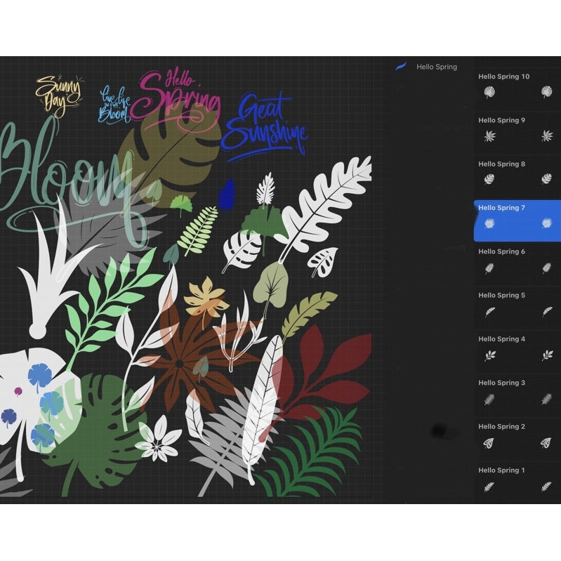 ProcreateHello_Spring- Procreate Brushes