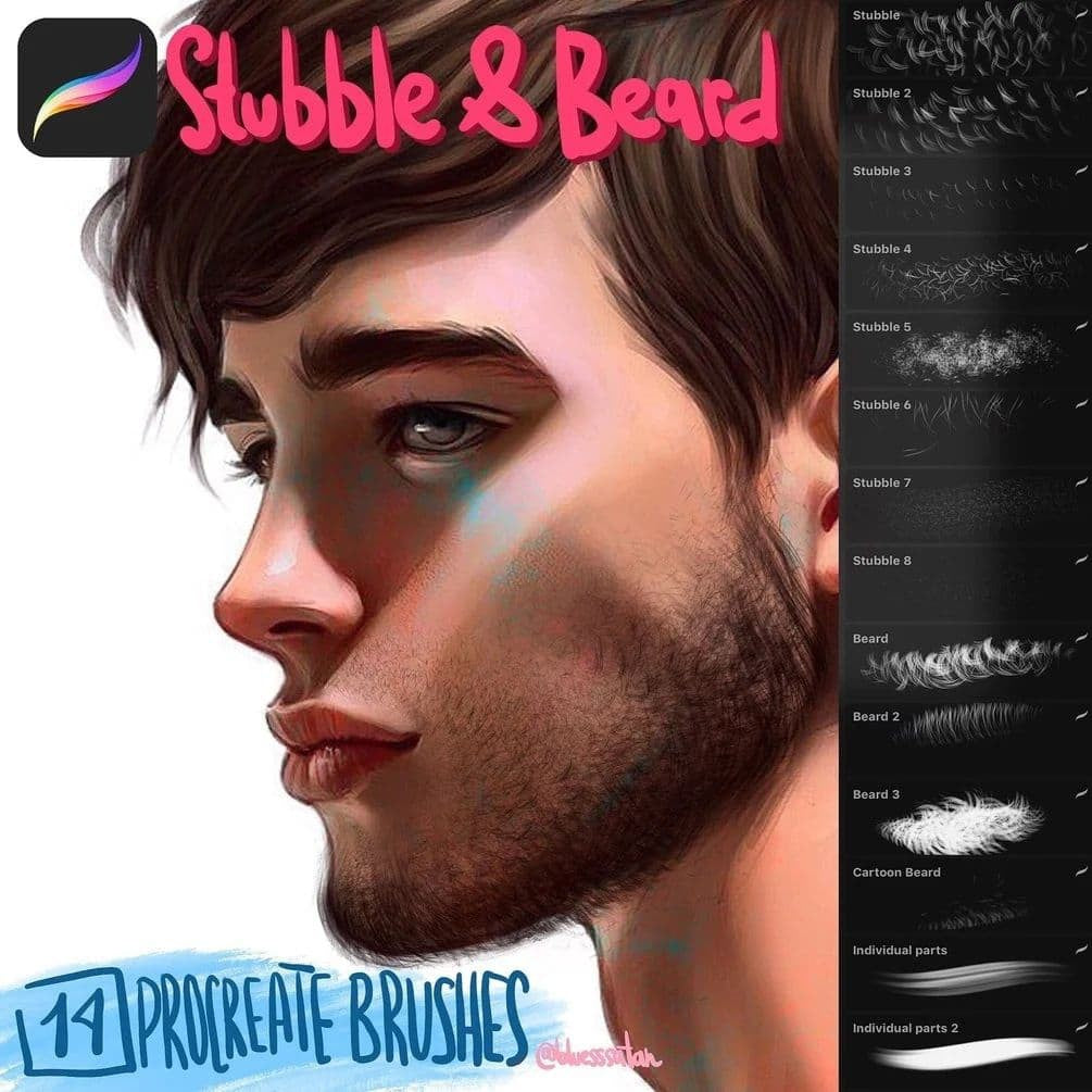 Procreate beard- Procreate Brushes