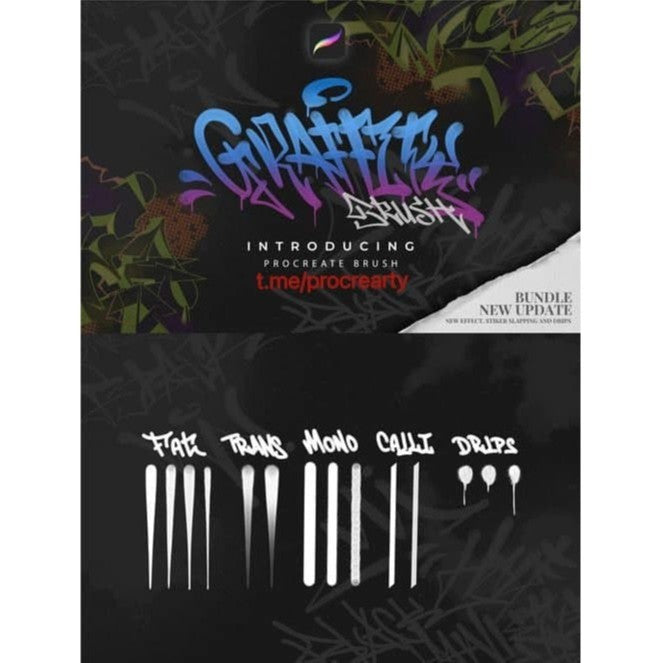 ProcreateGraffiti_Brush_ New Update- Procreate Brushes