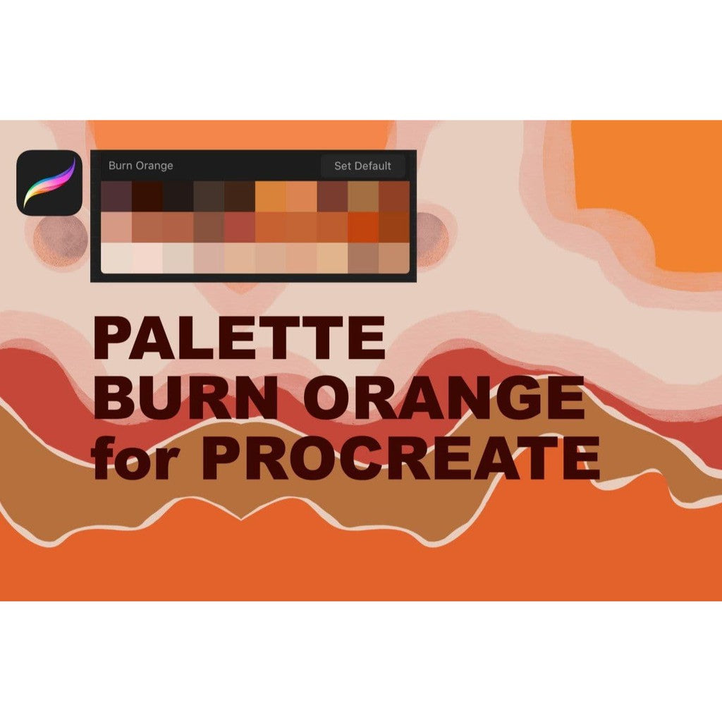 Procreate Palette Burn Orange for Procreate- Procreate Brushes