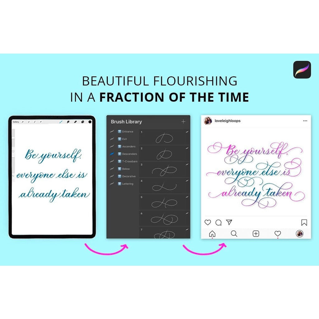 ProcreateFlourish Stamps- Procreate Brushes