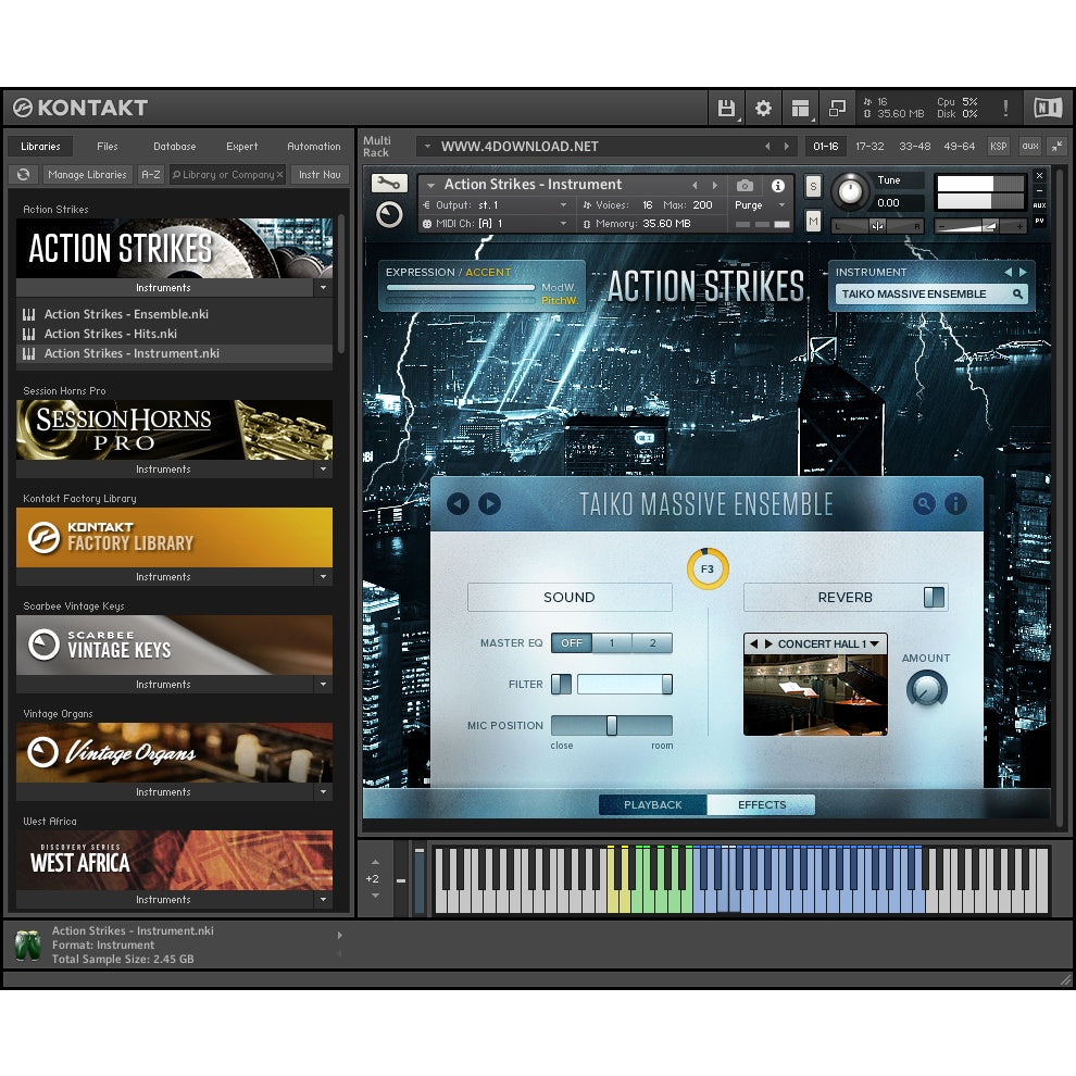 Action Strikes  Native Instruments (Win/Mac) *Kontakt Library*