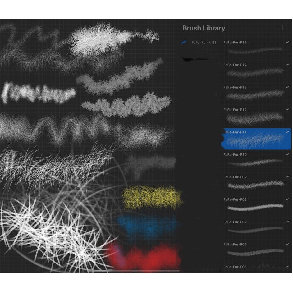ProcreateFaFa-Fur - Procreate Brushes