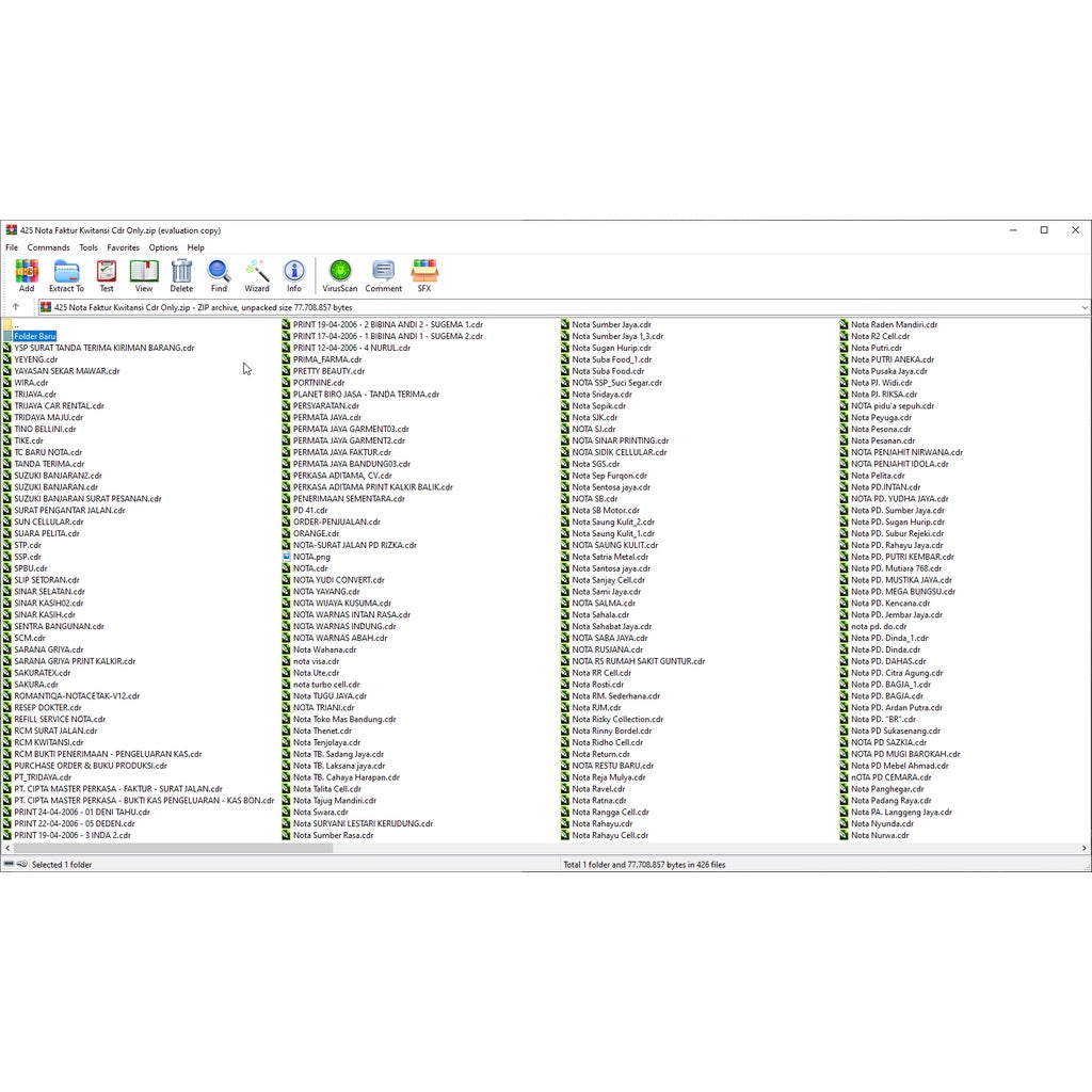 ID16004 - 425 Nota Faktur Kwitansi | Koleksi Template CorelDRAW Eksklusif untuk Membuat Dokumen Profesional dan Kreatif