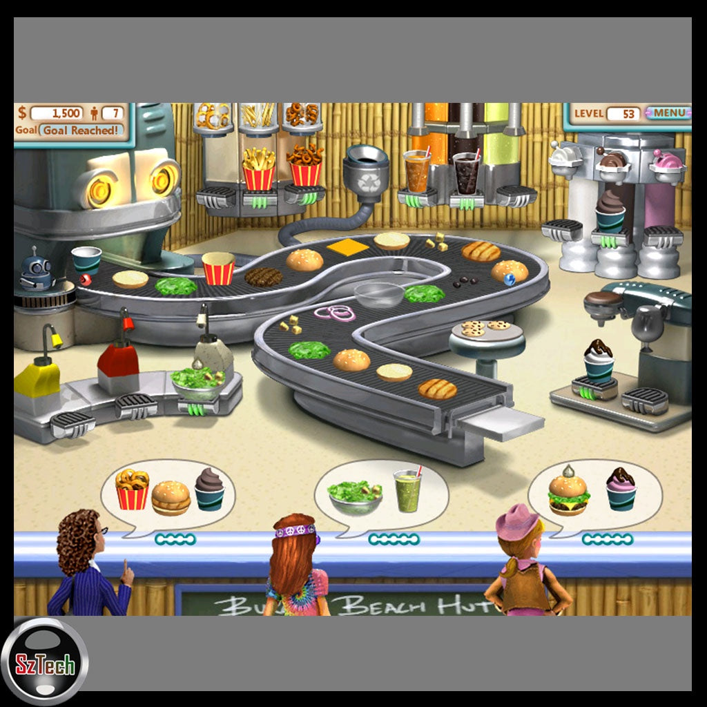 Burger Shop-Rush-Island 1-6 [PC GAME]  [ DIGITAL DOWNLOAD] Classic GamesTime ManagementNostalgia Game