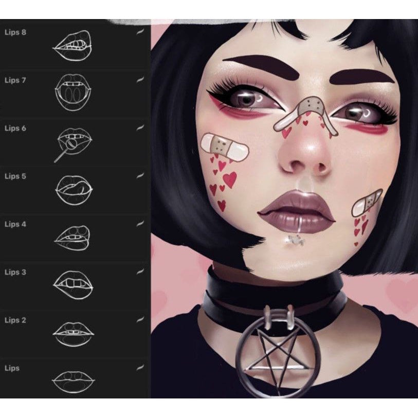 ProcreateHayley’s_lip_stamp_set- Brushes