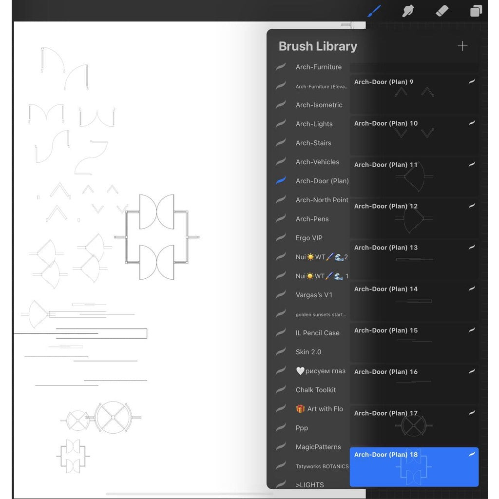 Procreate@@@ Procreate Architecture Brush/Hatch/Block Pack - Procreate Brushes
