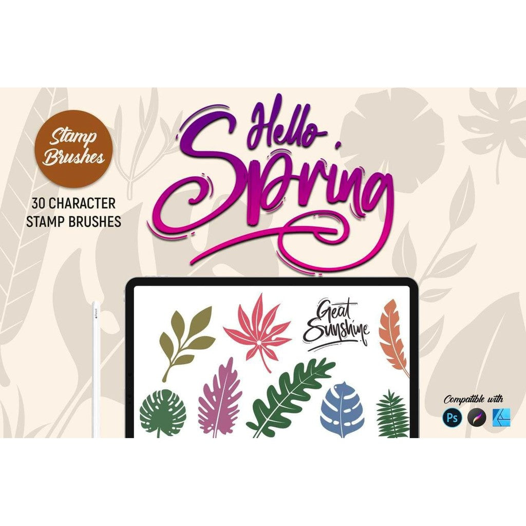 ProcreateHello_Spring- Procreate Brushes