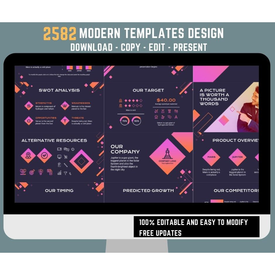 Premium Powerpoint Slides with 2582 Modern Templates and Free 52,300 Animated Powerpoint Templates