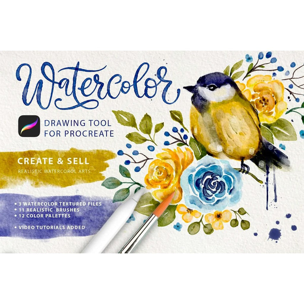 ProcreateWatercolor_Tool_Kit- Procreate Brushes