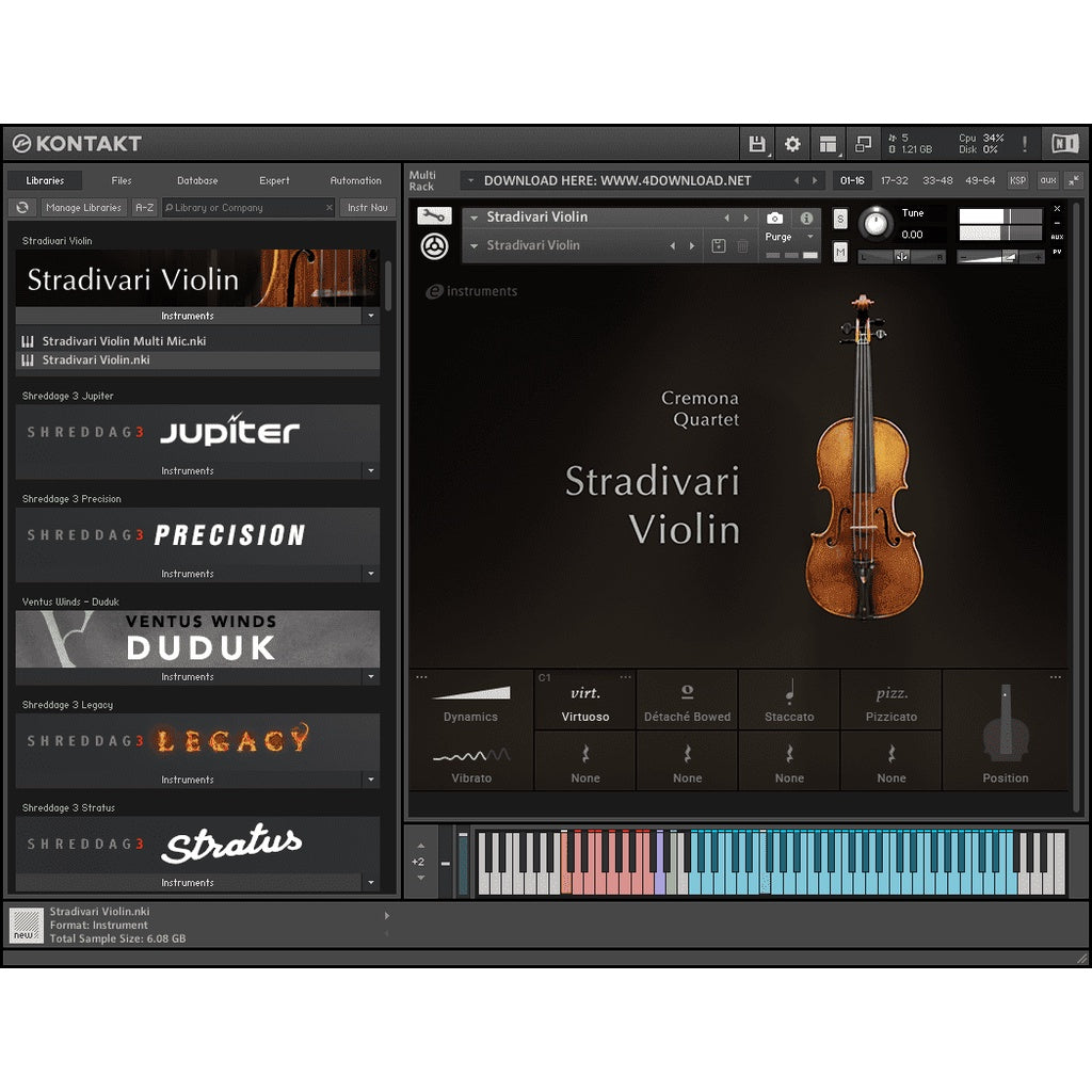 Stradivari Violin  Native Instruments (Win/Mac) *Kontakt Library*