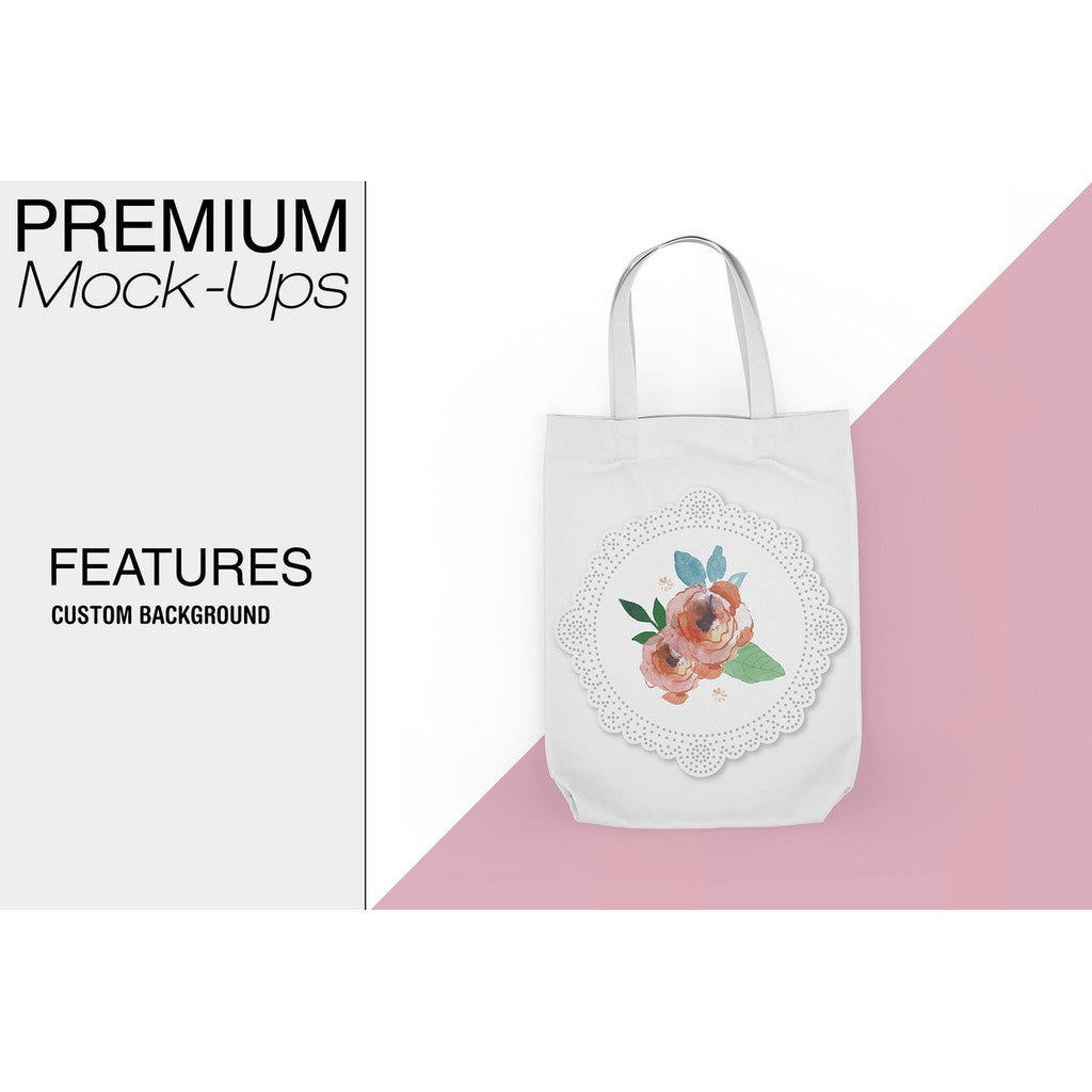 ID17617 - Tote Canvas Bag Mockup | Mockup Tas Kanvas Tote dengan Desain Realistis & Fleksibel untuk Presentasi Produk yang Profesional