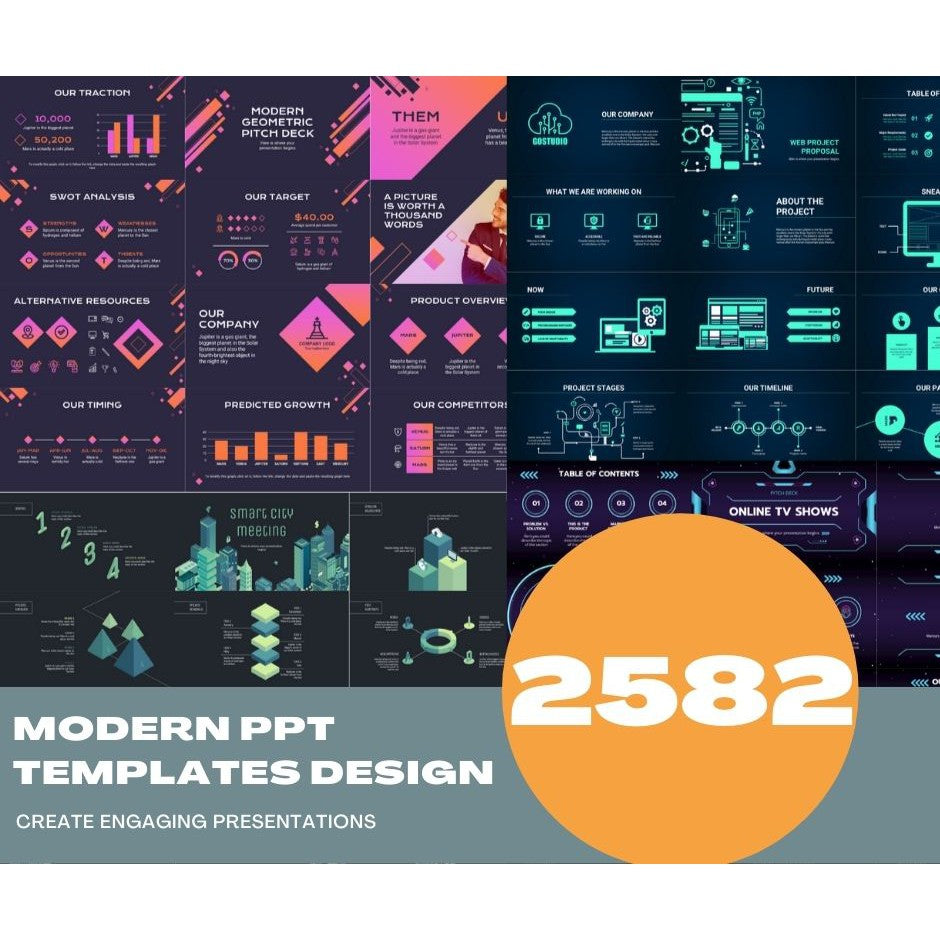 Premium Powerpoint Slides with 2582 Modern Templates and Free 52,300 Animated Powerpoint Templates