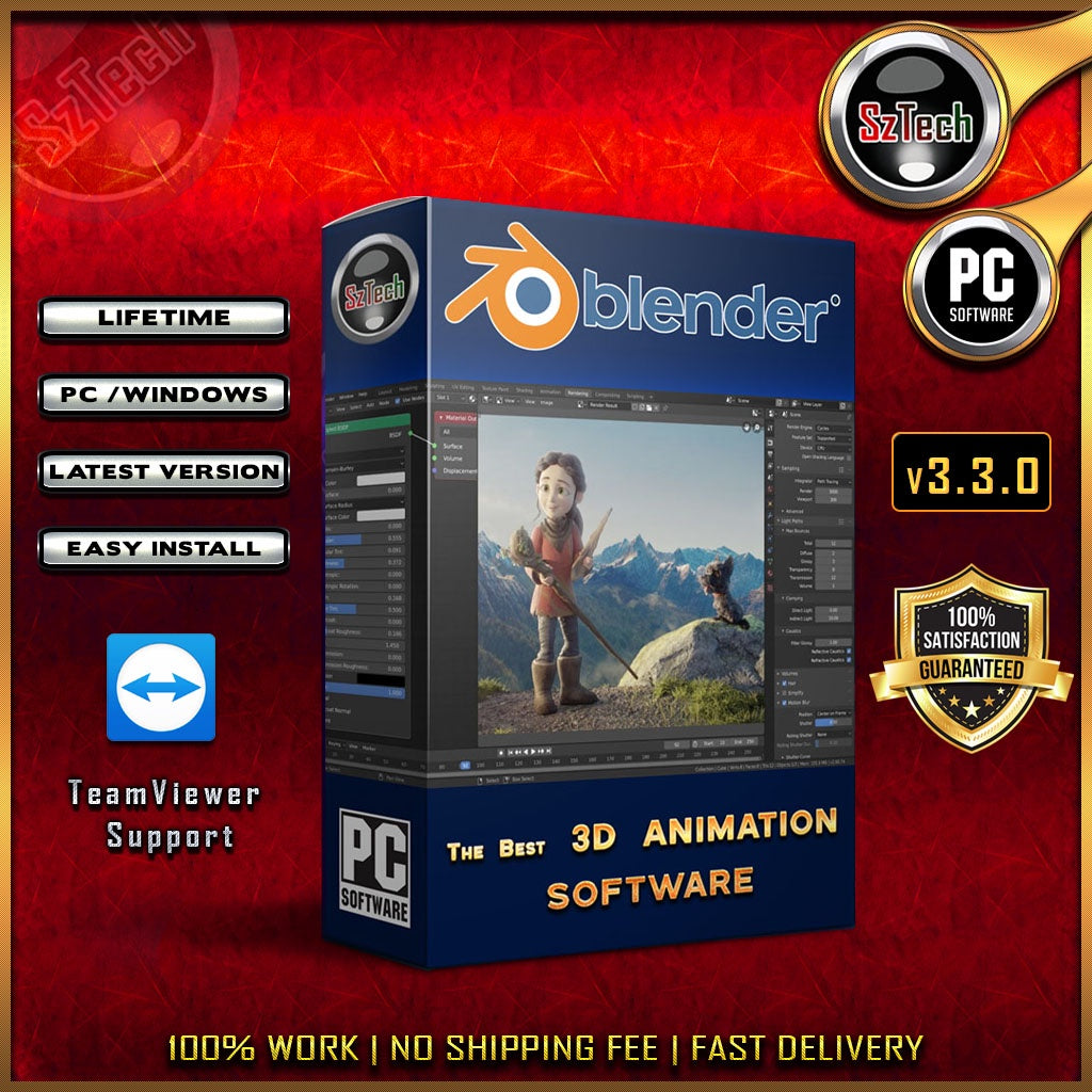 Blender v3.2.1 [2023]Full Version (Latest Version) Cheap & Fast service 3D Animation SoftwareFor Windows/Pc