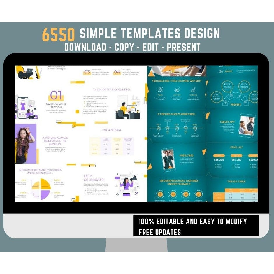 Premium Powerpoint Slides with 6550 Simple Design Templates and Free 52,300 Animated Powerpoint Templates