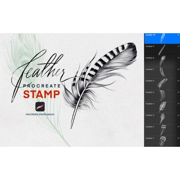 Procreate Feather_stamps-