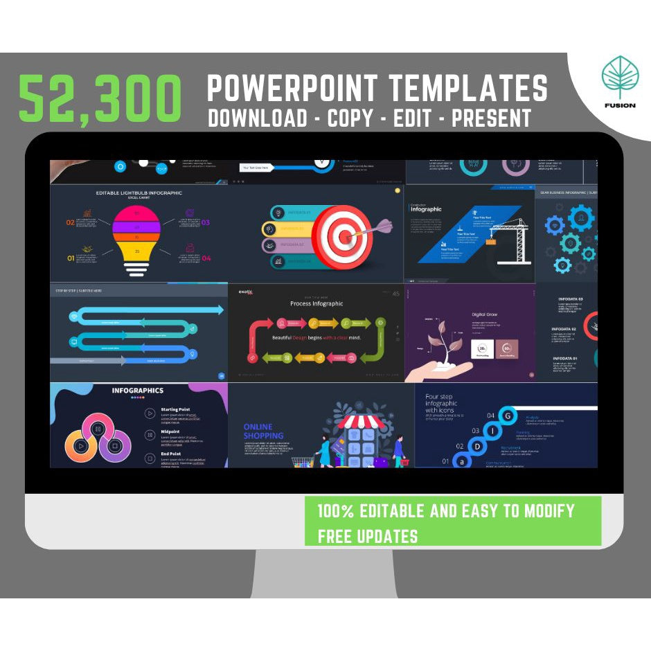 Animated Powerpoint Slides with 52300 Templates Compilation