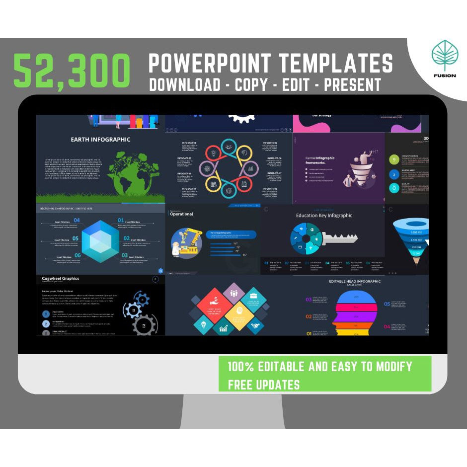 Animated Powerpoint Slides with 52300 Templates Compilation