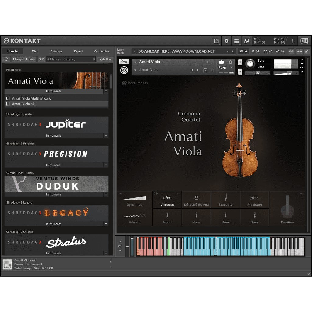 Amati Viola  Native Instruments (Win/Mac) *Kontakt Library*