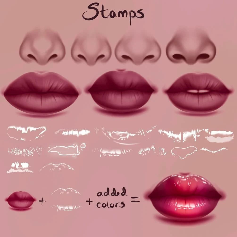 Procreate  Makeup_and_Facial_Stamps_for_Procreate - Procreate Brushes