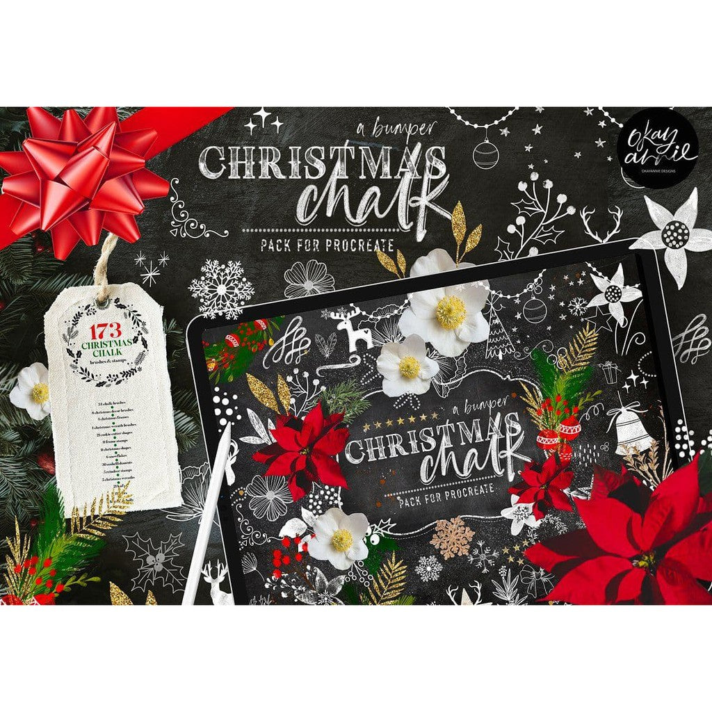 ProcreateT291 Christmas Chalk Procreate- Procreate Brushes