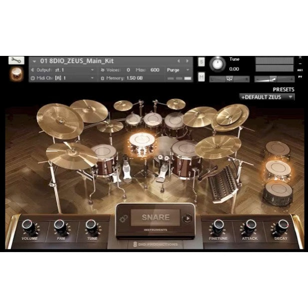 Zeus Drum  8Dio (Win/Mac) *Kontakt Library*