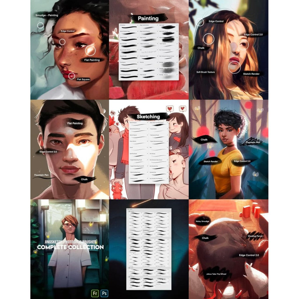 Procreate Procreate 01 (5 in 1) bundle- Procreate Brushes