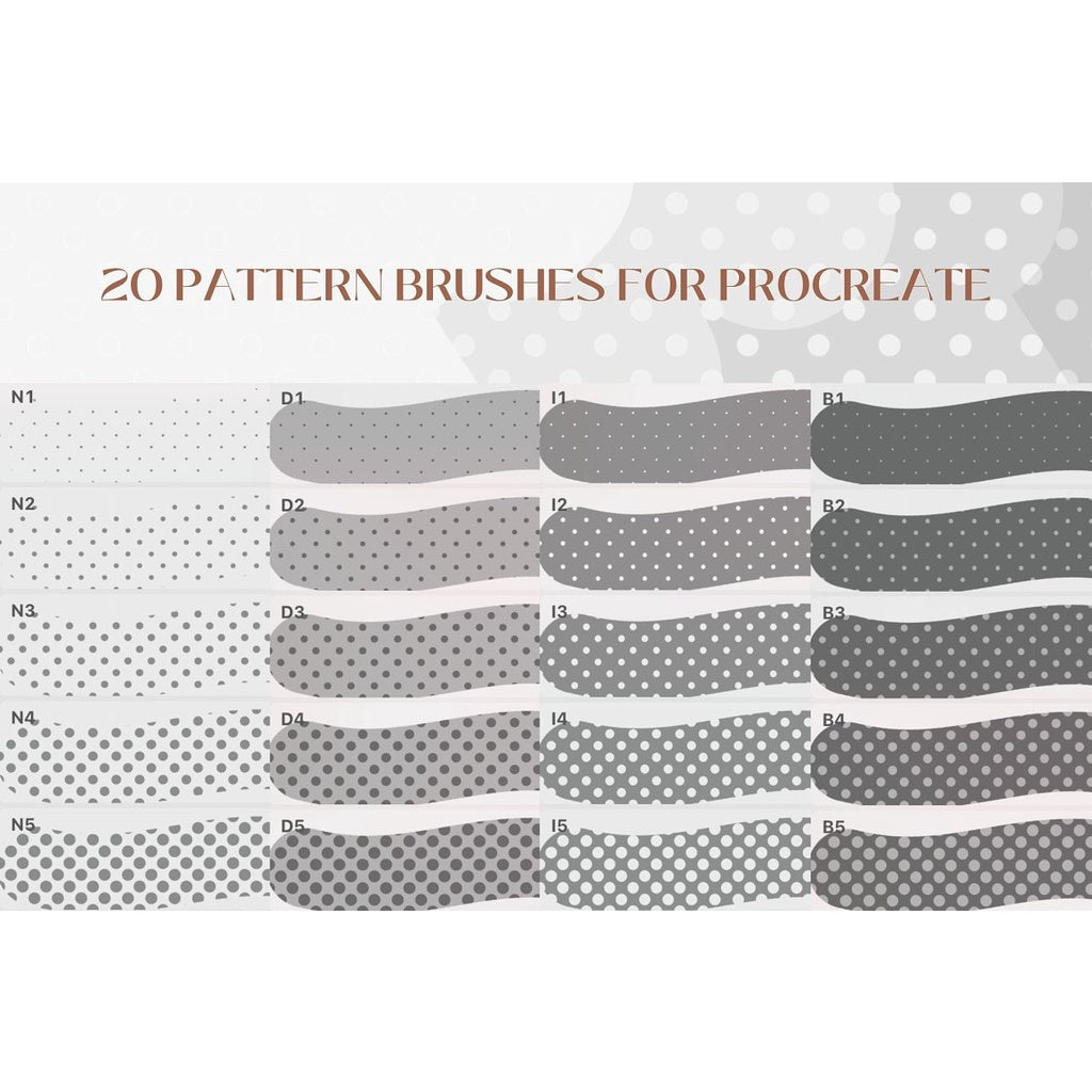 ProcreateWhite_Dot_Pattern- Procreate Brushes
