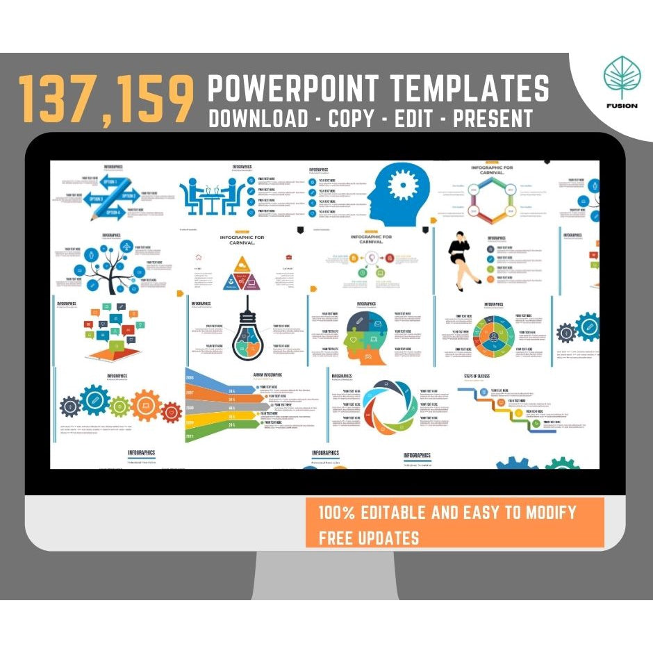Multipurpose Powerpoint Design With 137,159 Slide Templates and Free 52,300 Animated Powerpoint Templates
