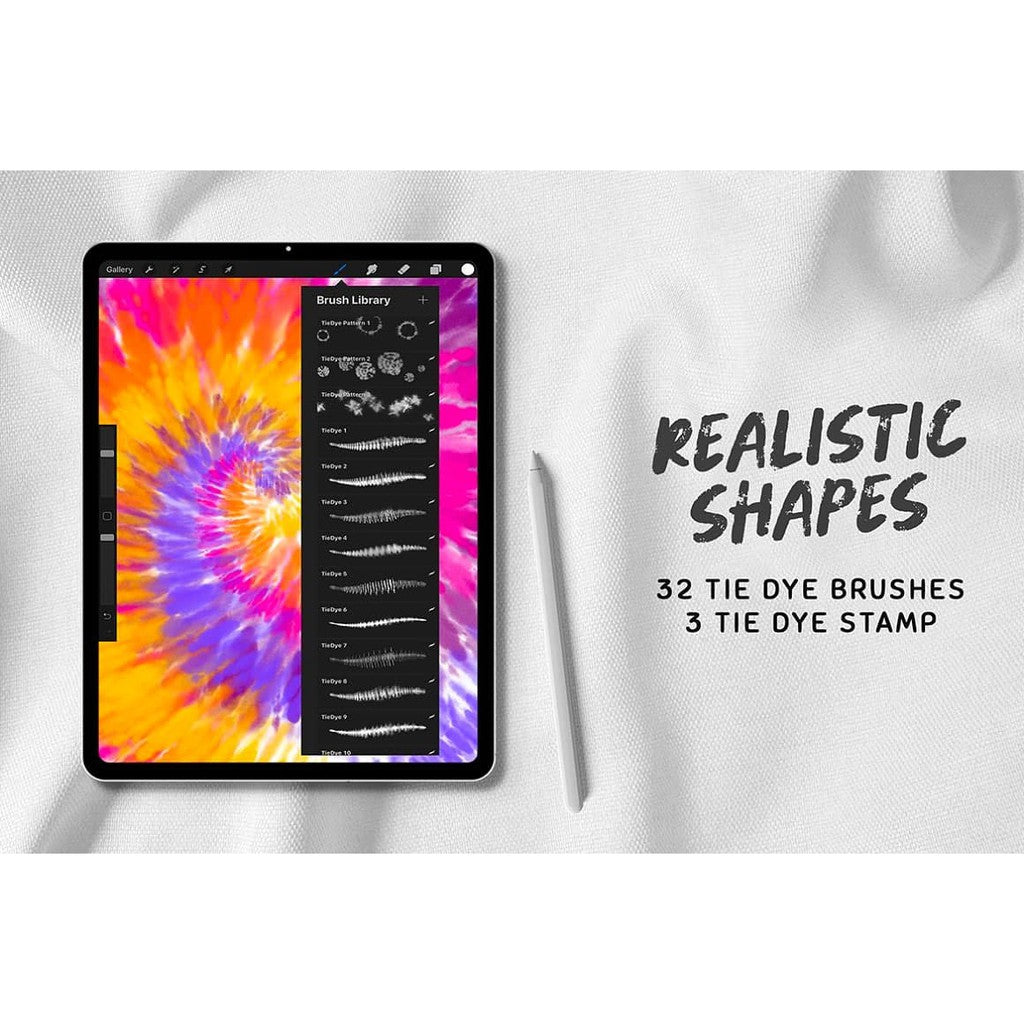 Procreate Procreate_Realistic_Tie_Dye_Brushes - Procreate Brushes