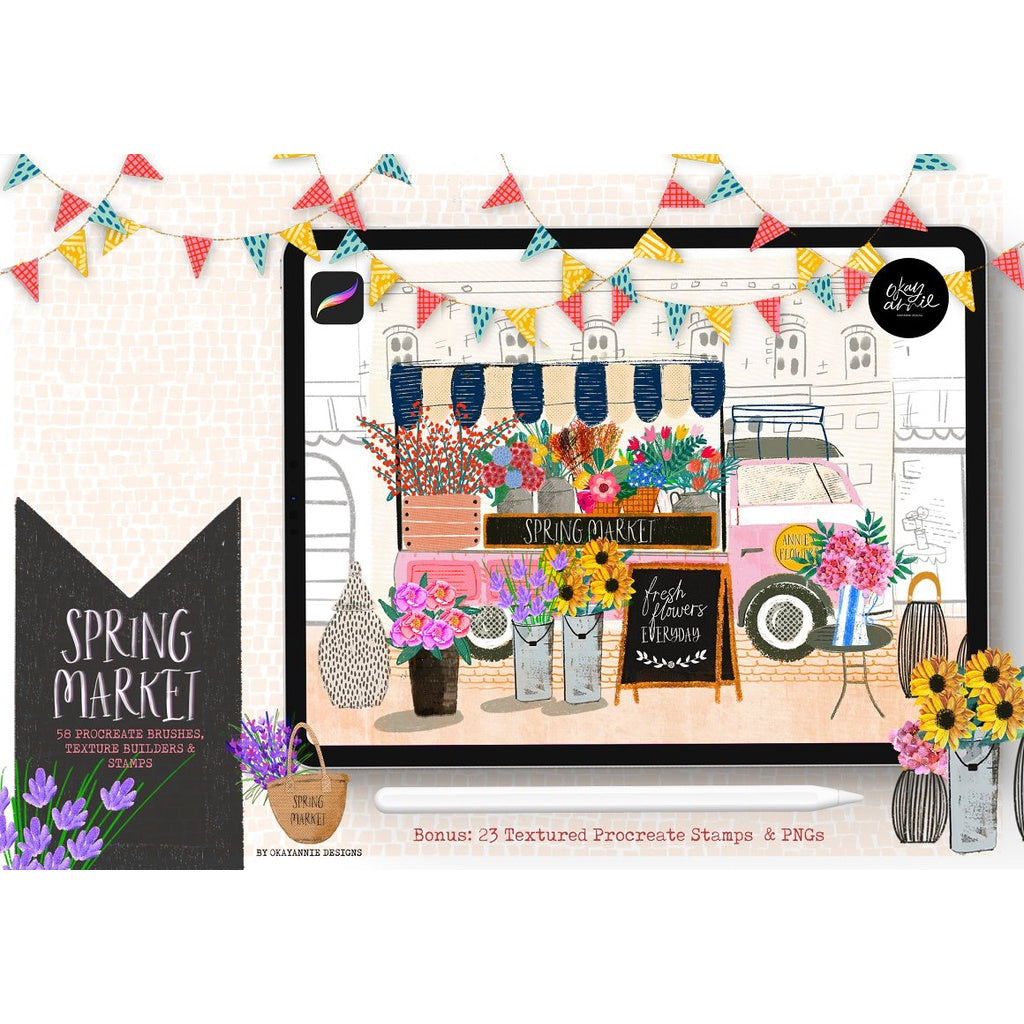 ProcreateSpring Market- Brushes