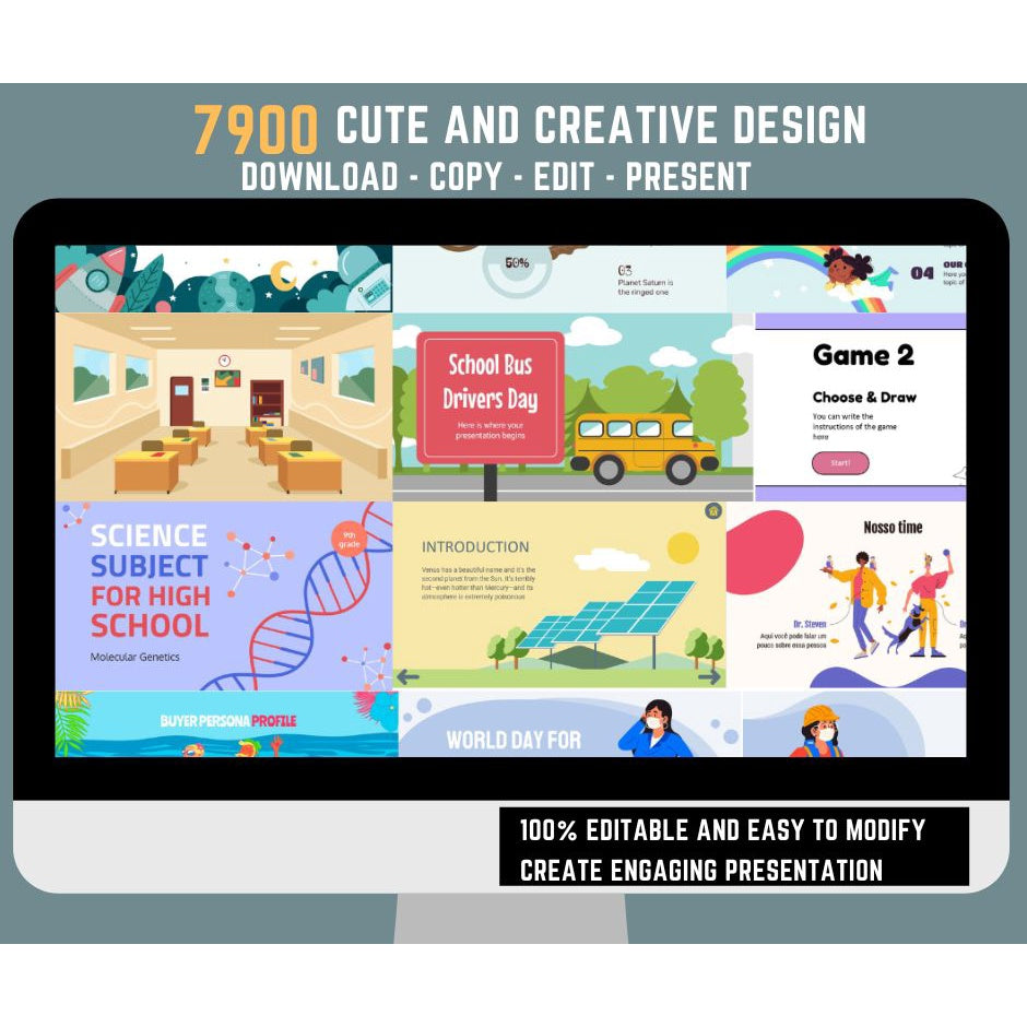 Premium Powerpoint Slides with 7900 Cute and Creative Design Templates and Free 52,300 Animated Powerpoint Templates