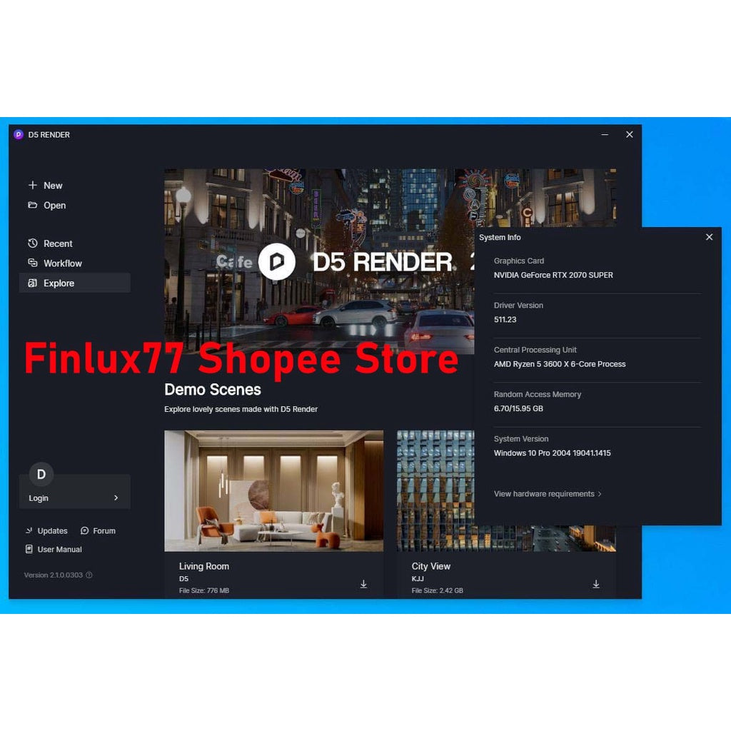 D5 Render v2.3.0 FREE 100GB Assets Library Lifetime For Windows (64-Bit)