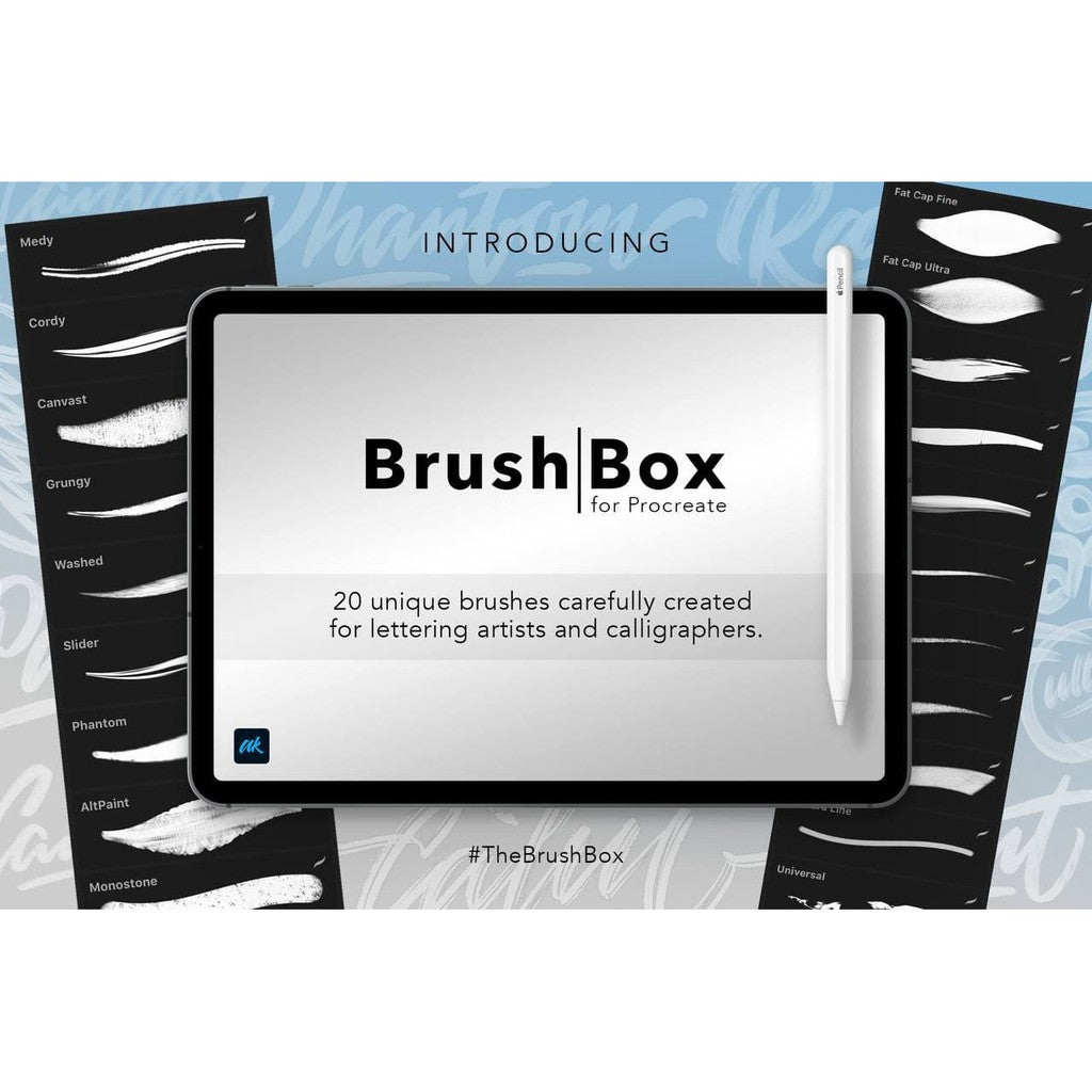 Procreatebrush box- Procreate Brushes