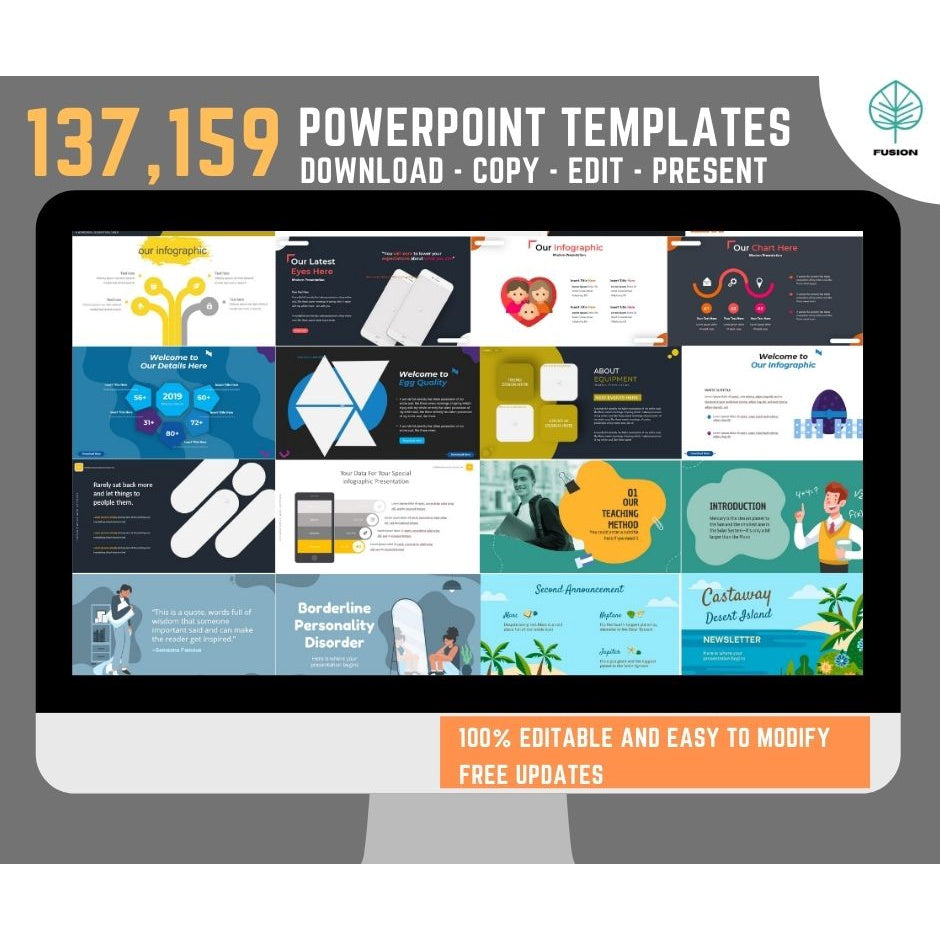 Multipurpose Powerpoint Design With 137,159 Slide Templates and Free 52,300 Animated Powerpoint Templates