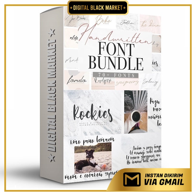 ID0620 - Handwritten Font Bundle | Koleksi Font Tulis Tangan Eksklusif untuk Desain Kreatif