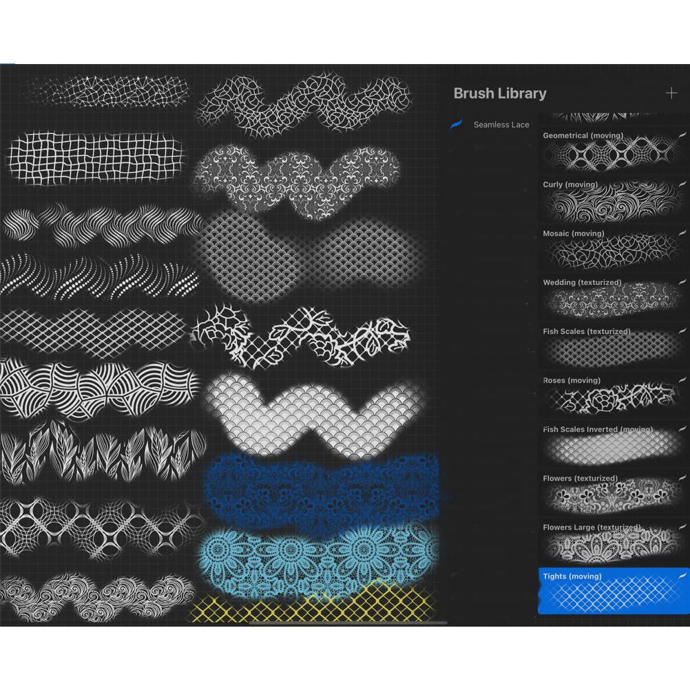 ProcreateSeamless_Lace_Patterns - Procreate Brushes