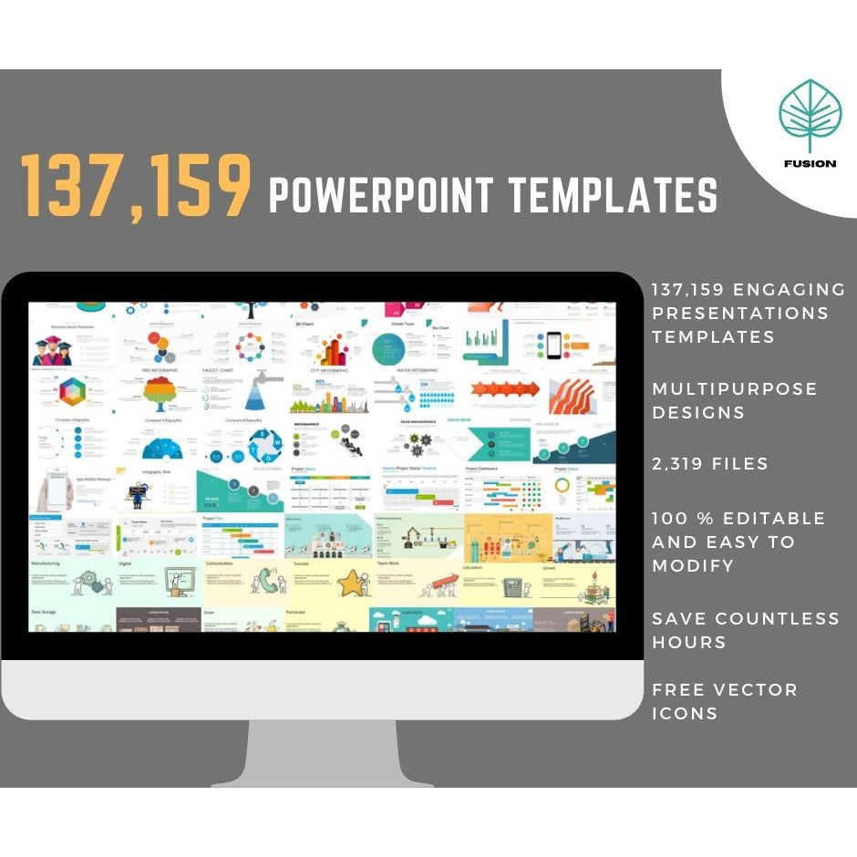 Multipurpose Powerpoint Design With 137,159 Slide Templates and Free 52,300 Animated Powerpoint Templates