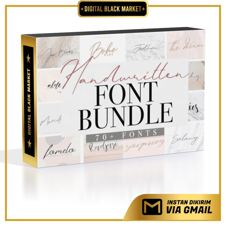 ID0620 - Handwritten Font Bundle | Koleksi Font Tulis Tangan Eksklusif untuk Desain Kreatif