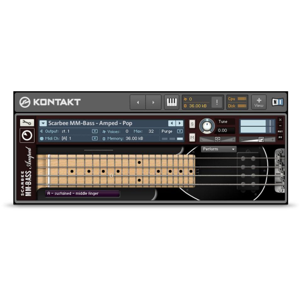 Scarbee Mm-Bass Amped  Native Instruments (Win/Mac) *Kontakt Library*