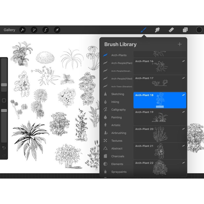 Procreate@@@ Procreate Architecture Brush/Hatch/Block Pack - Procreate Brushes