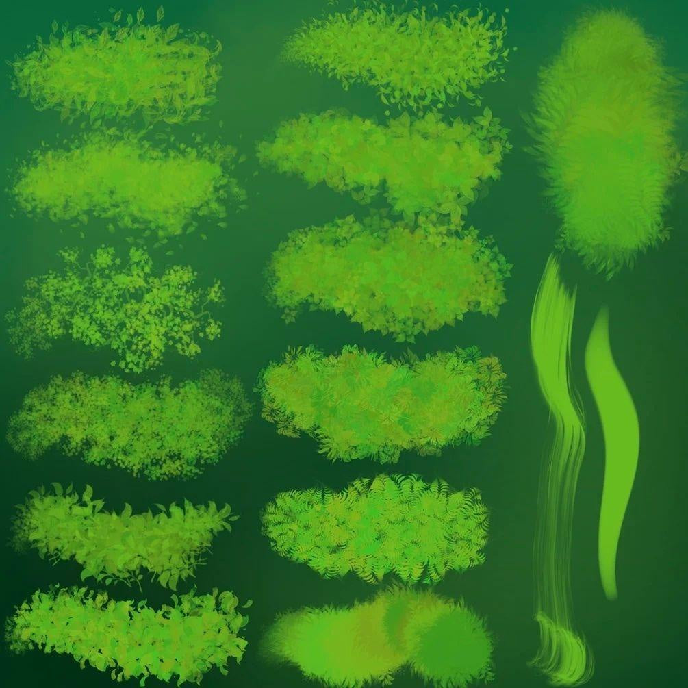 ProcreateFoliage Brushes- Brushes