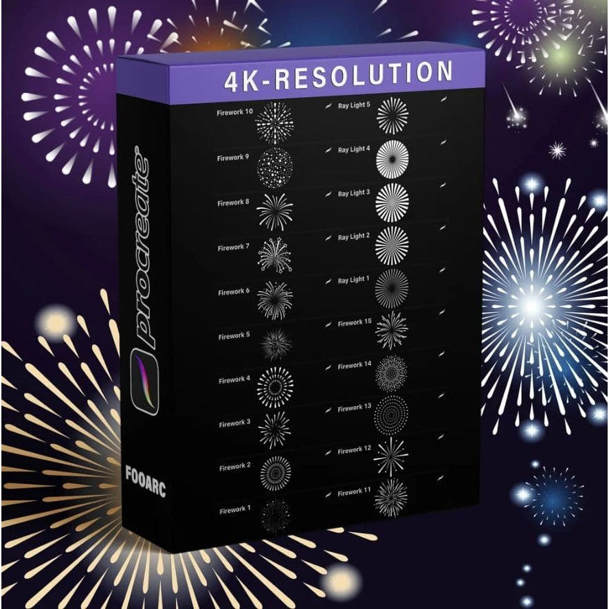 Procreate Fooarc_Fireworks- Procreate Brushes