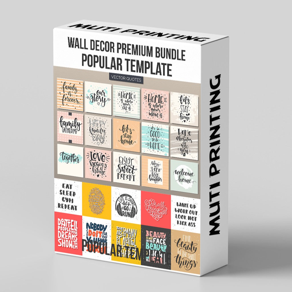 ID3025 - Wall Decor Bundle | Koleksi Vektor Dekorasi Dinding Eksklusif untuk Desain Kreatif & Elegan