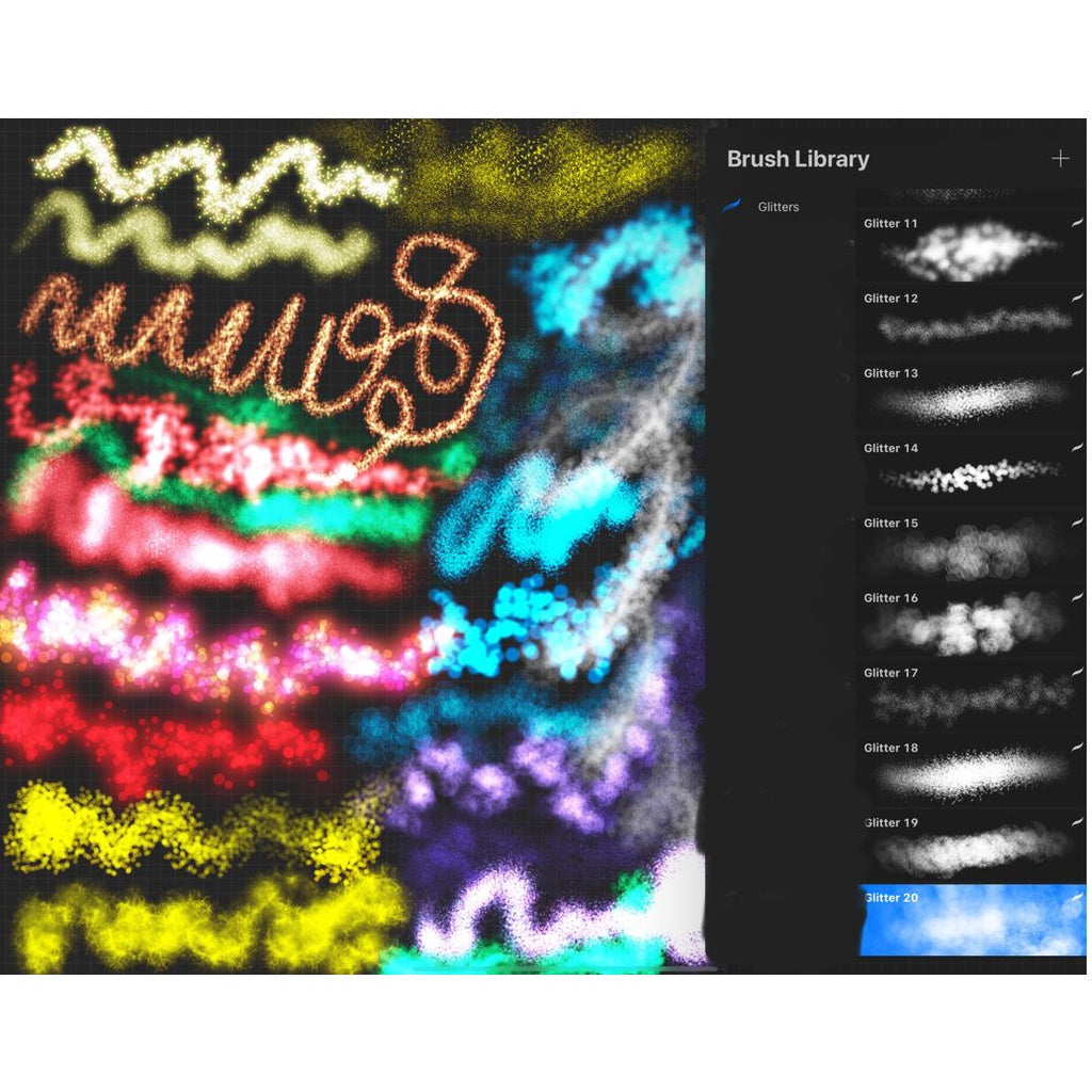 ProcreateGlitterBrush - Procreate Brushes