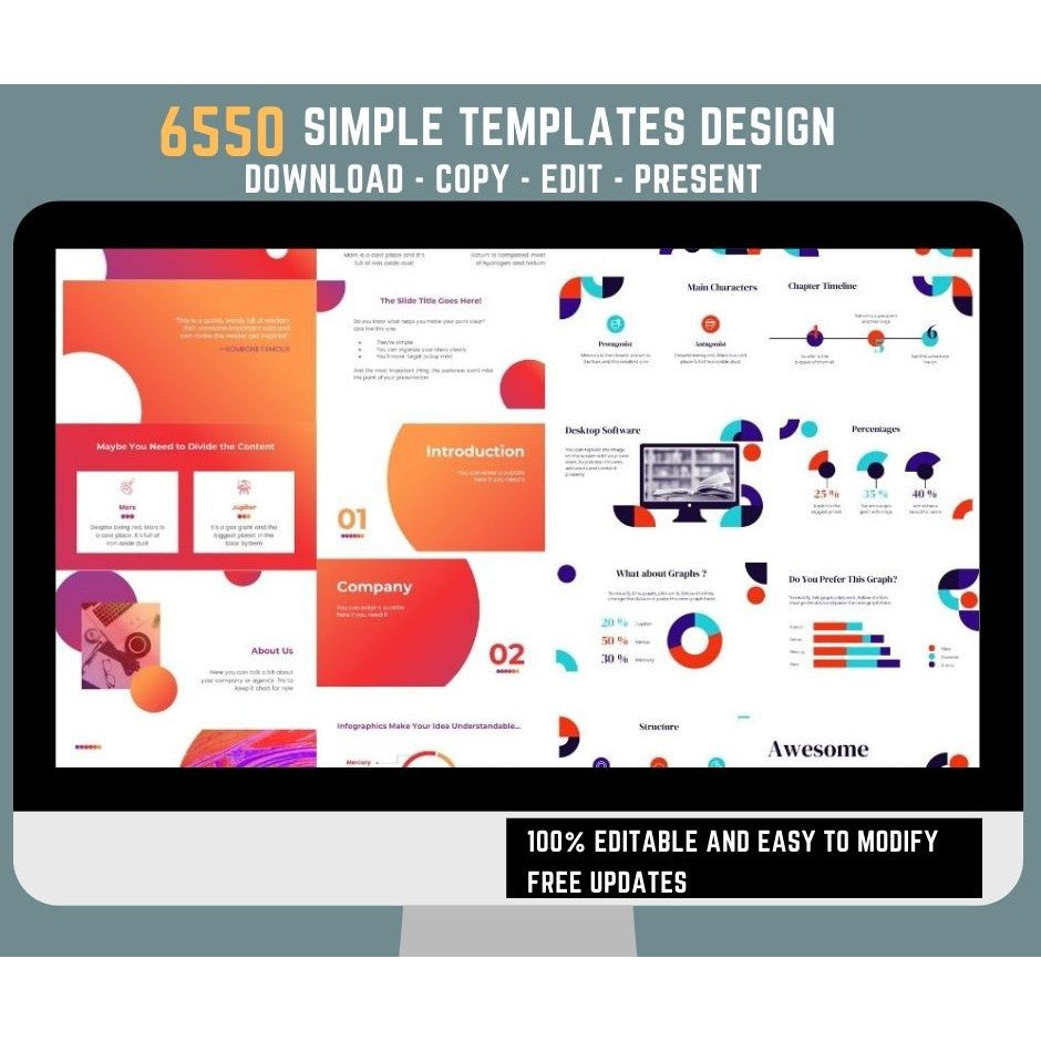 Premium Powerpoint Slides with 6550 Simple Design Templates and Free 52,300 Animated Powerpoint Templates