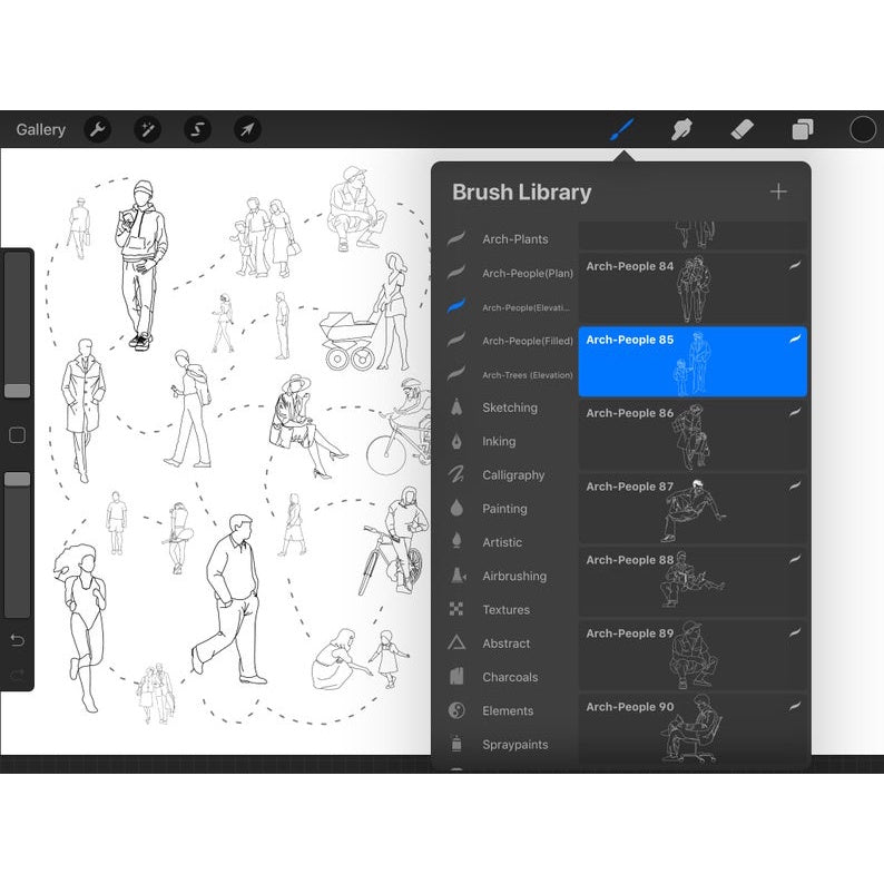 Procreate@@@ Procreate Architecture Brush/Hatch/Block Pack - Procreate Brushes