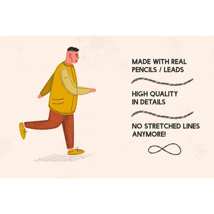 ID1073 - Pencilcraft Brushes For Adobe Illustrator