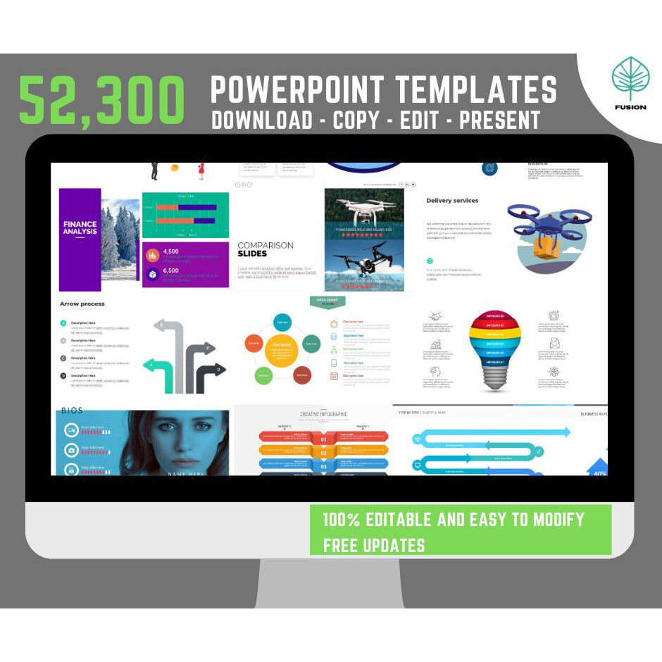 Animated Powerpoint Slides with 52300 Templates Compilation