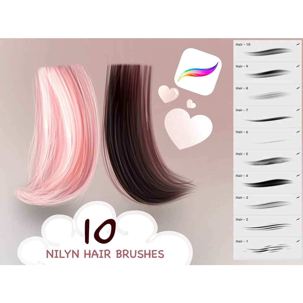 ProcreateNILYN-HAIR024 Brushes